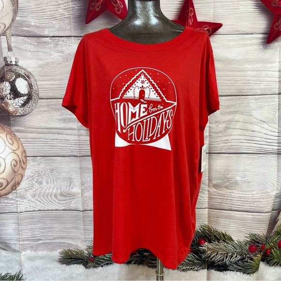 LuLaRoe 3XL Christmas Liv top with TC2 Christmas leggings - Picture 5 of 14